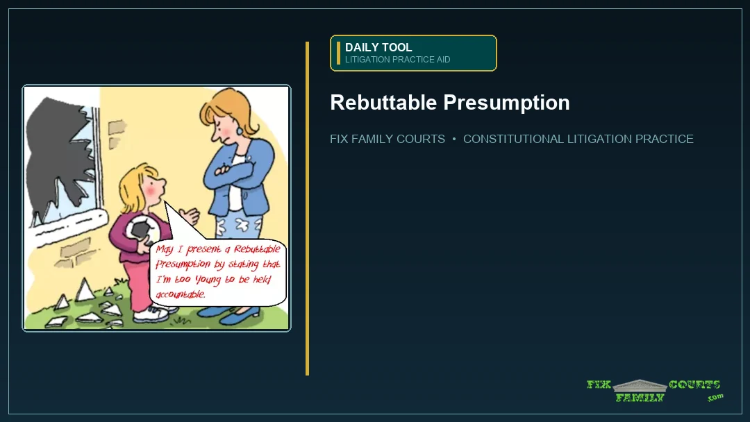 DAILY TOOL: Rebuttable Presumption