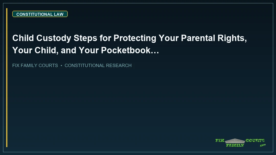 Child Custody Steps for Protecting Your Parental Rights, Your Child, and Your Pocketbook…