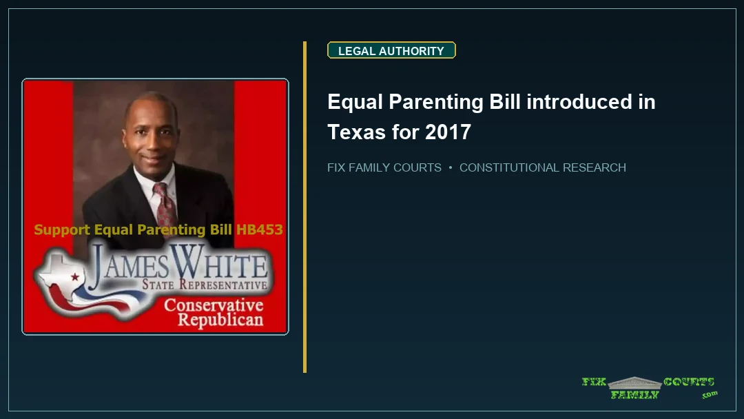 Equal Parenting Bill introduced in Texas for 2017