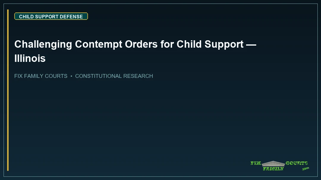 Challenging Contempt Orders for Child Support — Illinois