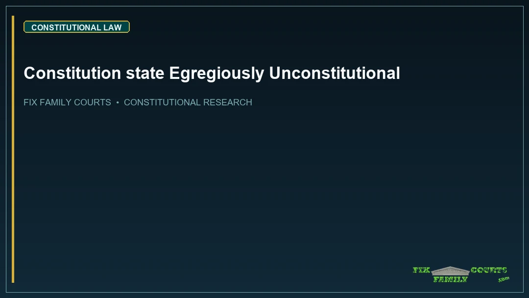 Constitution state Egregiously Unconstitutional