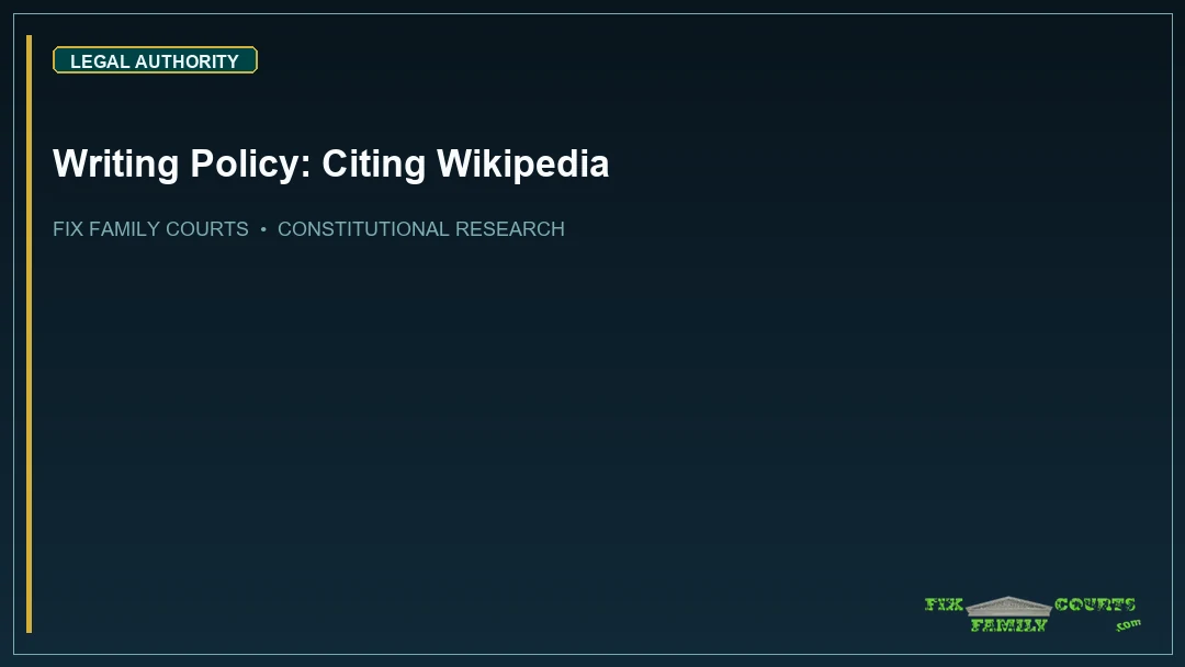 Writing Policy: Citing Wikipedia