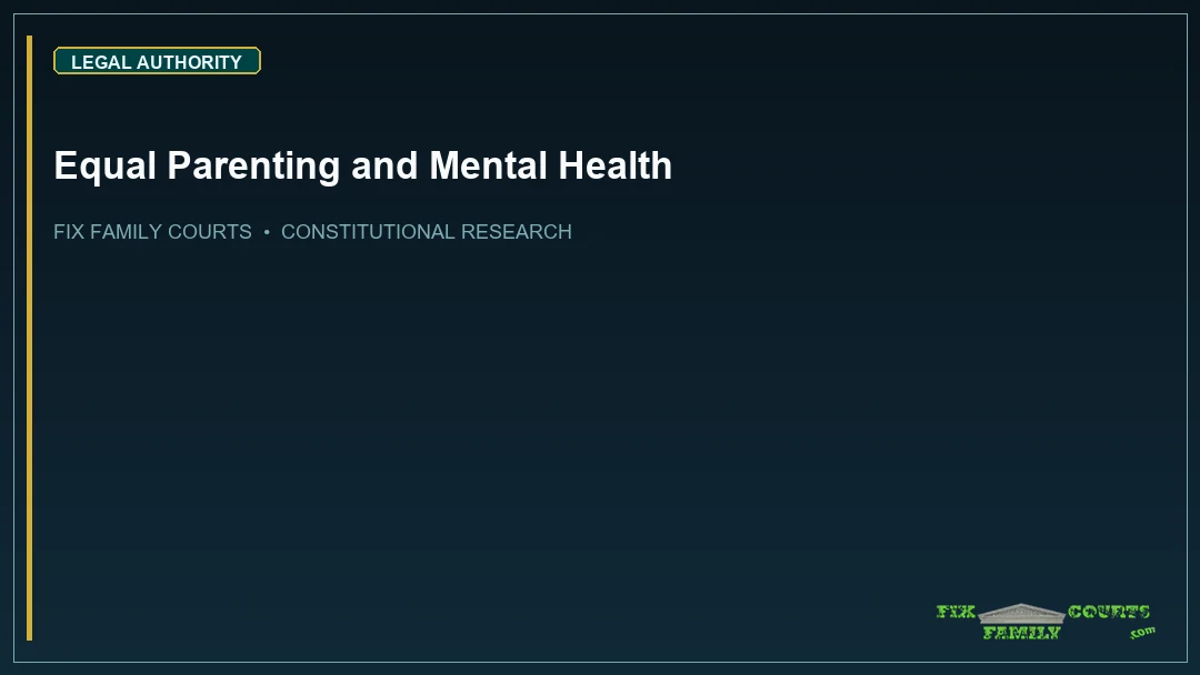 Equal Parenting and Mental Health