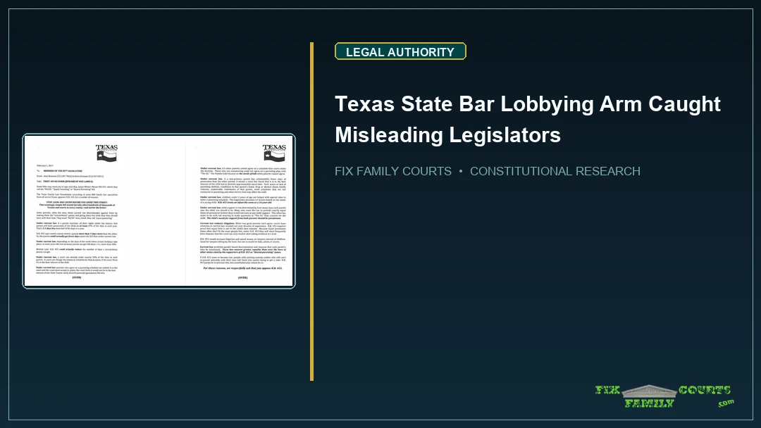Texas State Bar Lobbying Arm Caught Misleading Legislators