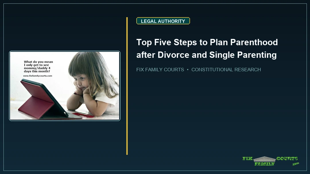 Top Five Steps to Plan Parenthood after Divorce and Single Parenting