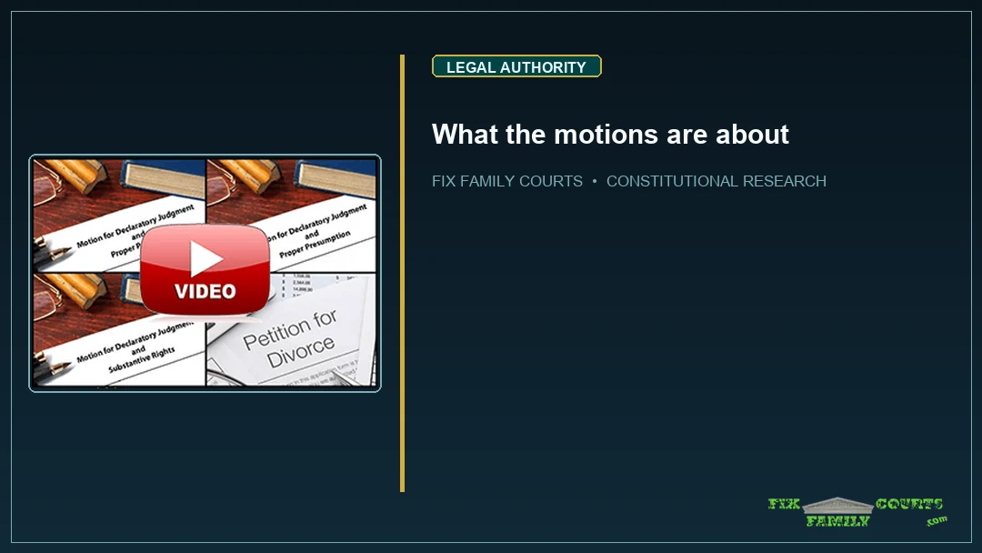 What the motions are about