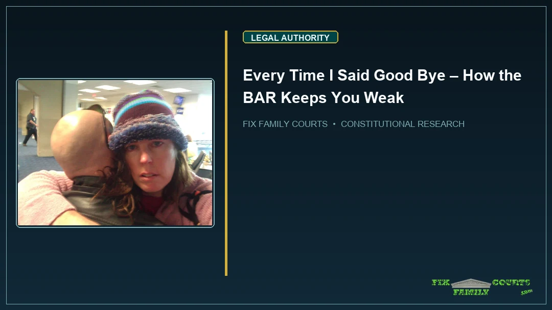 Every Time I Said Good Bye – How the BAR Keeps You Weak