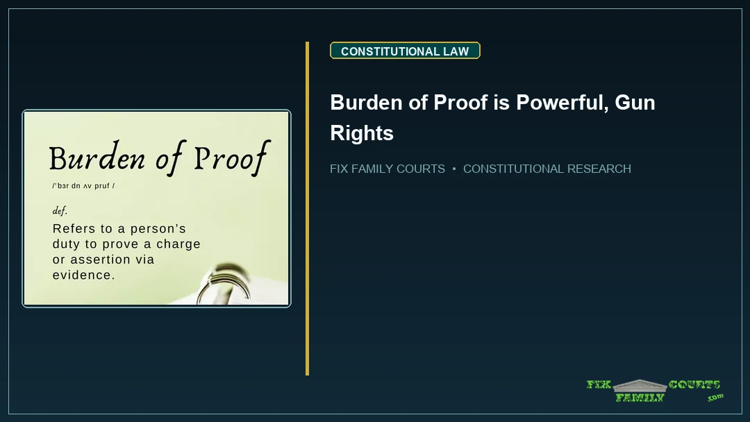 Burden of Proof is Powerful, Gun Rights