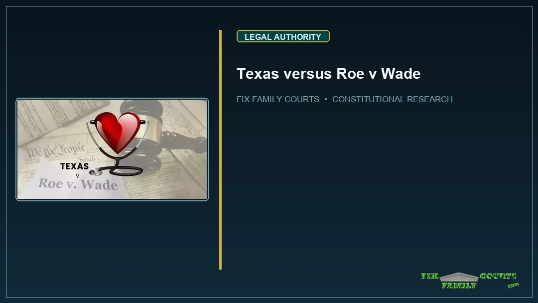 Texas versus Roe v Wade