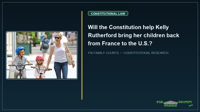 Will the Constitution help Kelly Rutherford bring her children back from France to the U.S.?