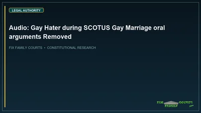 Audio: Gay Hater during SCOTUS Gay Marriage oral arguments Removed