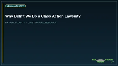 Why Didn't We Do a Class Action Lawsuit?