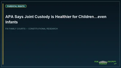 APA Says Joint Custody is Healthier for Children…even Infants