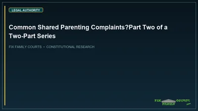 Common Shared Parenting Complaints—Part Two of a Two-Part Series
