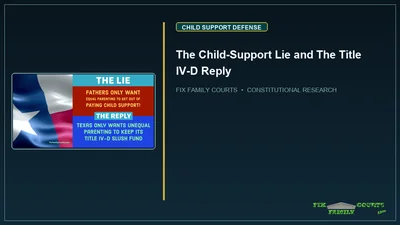 The Child-Support Lie and The Title IV-D Reply