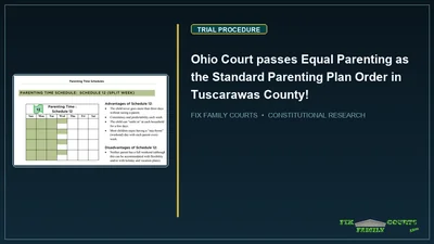 Ohio Court passes Equal Parenting as the Standard Parenting Plan Order in Tuscarawas County!
