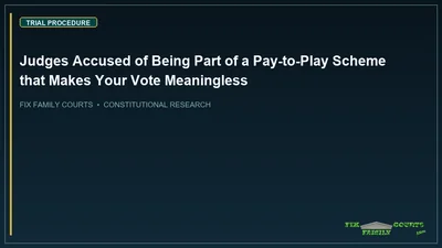 Judges Accused of Being Part of a Pay-to-Play Scheme that Makes Your Vote Meaningless