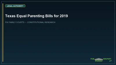 Texas Equal Parenting Bills for 2019