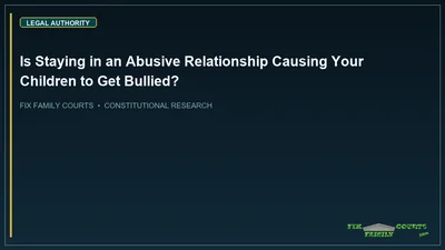 Is Staying in an Abusive Relationship Causing Your Children to Get Bullied?