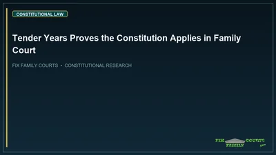Tender Years Proves the Constitution Applies in Family Court