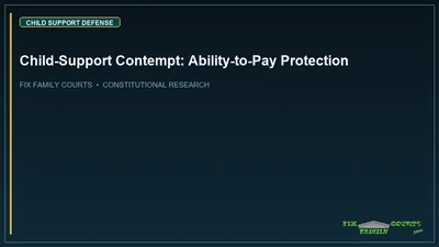 Child-Support Contempt: Ability-to-Pay Protection