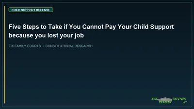 Five Steps to Take if You Cannot Pay Your Child Support because you lost your job