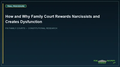 How and Why Family Court Rewards Narcissists and Creates Dysfunction