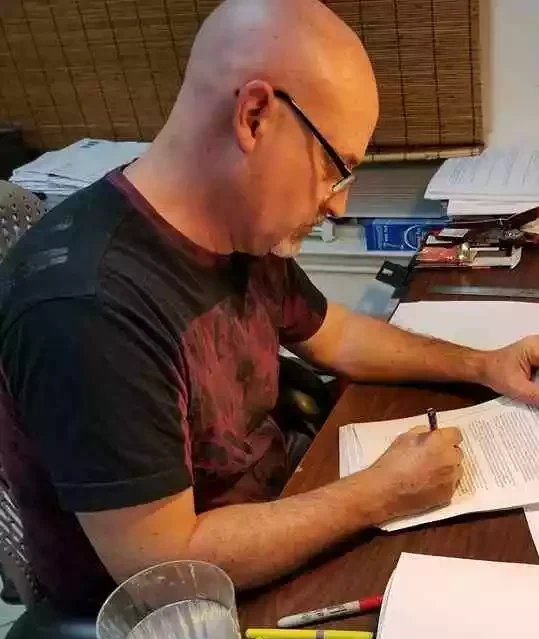 Ron B. Palmer working