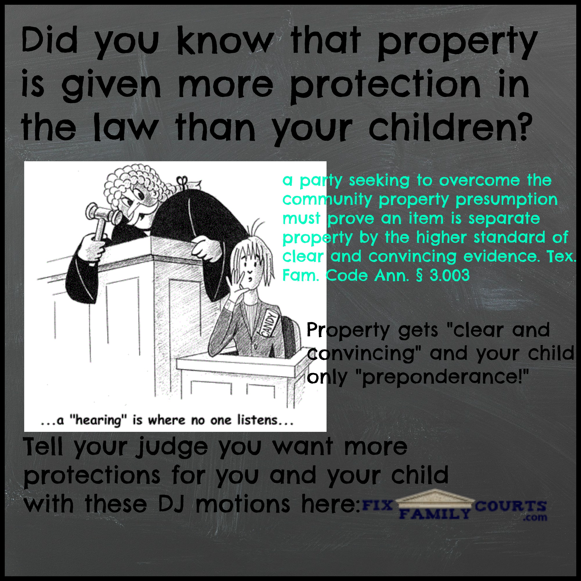 property more protection than children